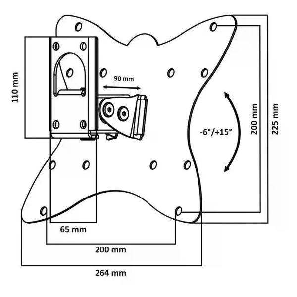 Изображение товара Кронштейн для телевизора LE`STER LST-201.03