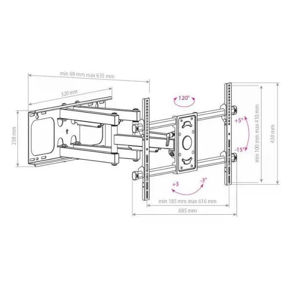 Изображение товара Кронштейн для телевизора Arm Media PARAMOUNT-70