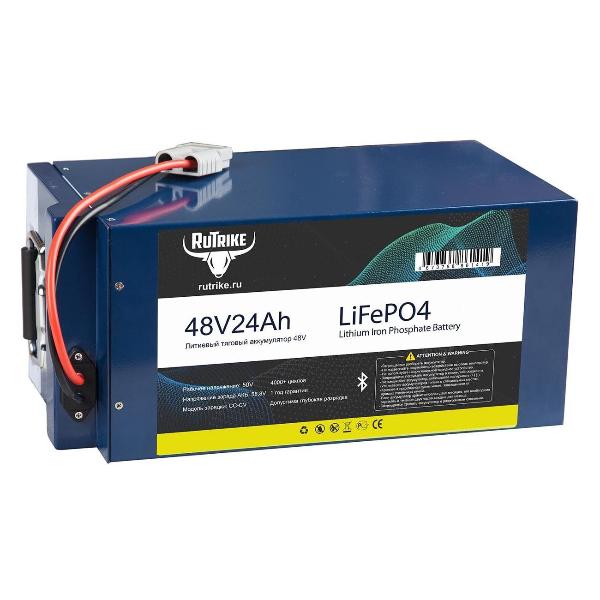 Изображение товара Тяговая аккумуляторная батарея Rutrike LiFePO4 48V/24Ah/30А BT (58,4V 3A)