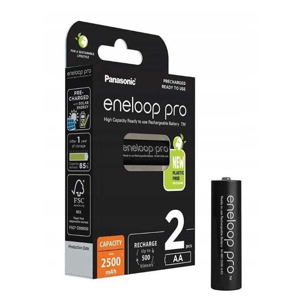 Изображение товара Аккумуляторная батарея Panasonic Eneloop Pro AA (BK-3HCDE/2BE) 2500 mAh 2 шт