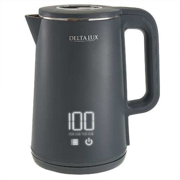 Изображение товара Электрочайник Delta Lux DE-1023 серый