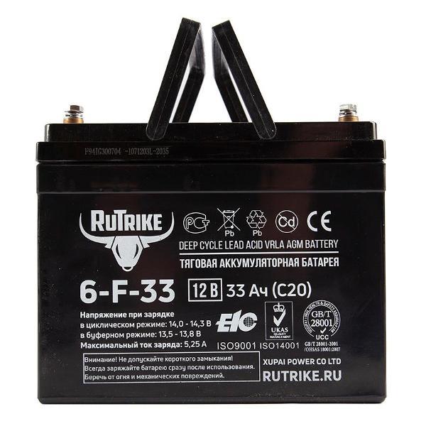 Изображение товара Тяговая аккумуляторная батарея Rutrike 6-F-33 (12V33A/H C20)