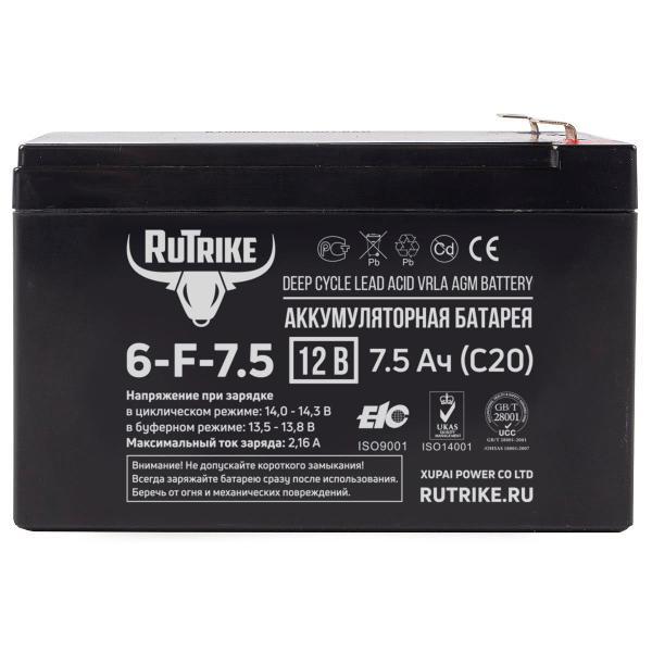 Изображение товара Аккумулятор для ИБП Rutrike 6-F-7,5 (12V7,5A/H C20)