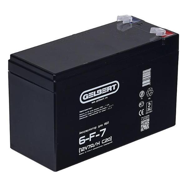 Изображение товара Аккумулятор для ИБП Gelbert 6-F-7 (12V7A/H C20)