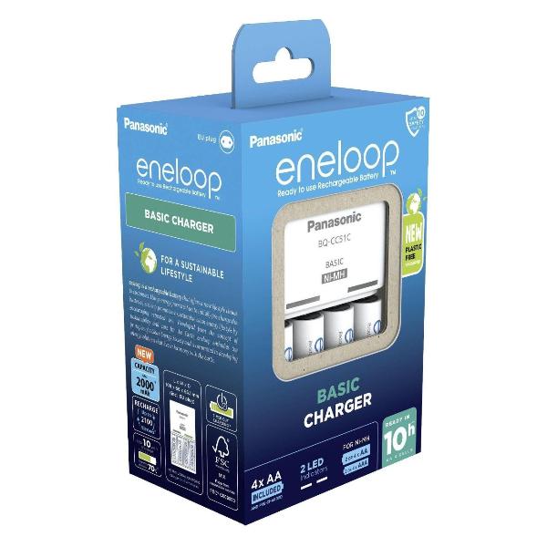 Изображение товара ЗУ для аккумуляторных батарей Panasonic Eneloop K-KJ51MCD40E Basic Charger + 4 AA 2000