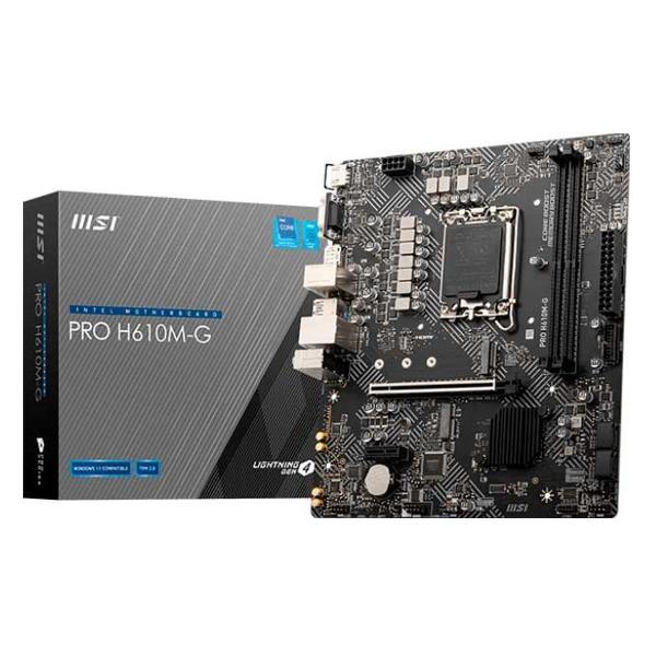 Изображение товара Материнская плата MSI PRO H610M-G (LGA1700, mATX)