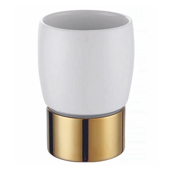 Изображение товара Стакан для зубных щеток Azario ELVIA настольный, золото (AZ-126AG)