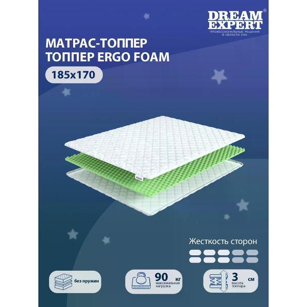 Изображение товара Матрас-топпер DreamExpert 185х170 см Ergo Foam (высота 3 см, с массажным эффектом, средней жесткости)