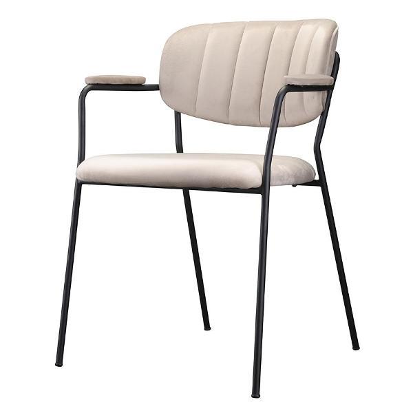 Изображение товара Стул обеденный Bergenson Bjorn Eirill, велюр, серо-бежевый