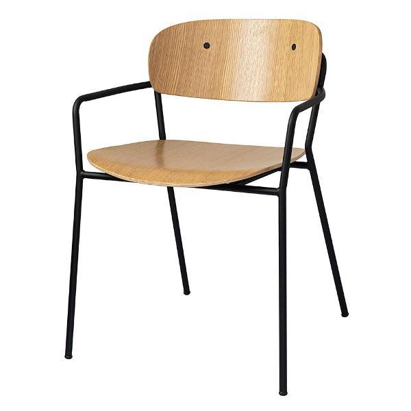 Изображение товара Стул обеденный Bergenson Bjorn с подлокотниками Torfrid, светлый орех