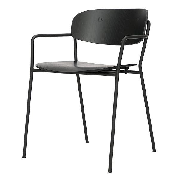Изображение товара Стул обеденный Bergenson Bjorn с подлокотниками Torfrid, черный