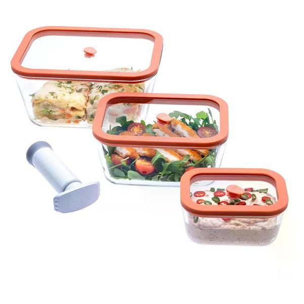 Изображение товара Вакуумный контейнер STATUS Viva set 4 лососевый