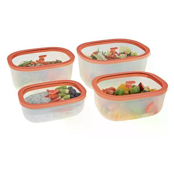 Изображение товара Вакуумный контейнер STATUS Fresko set 4 лососевый