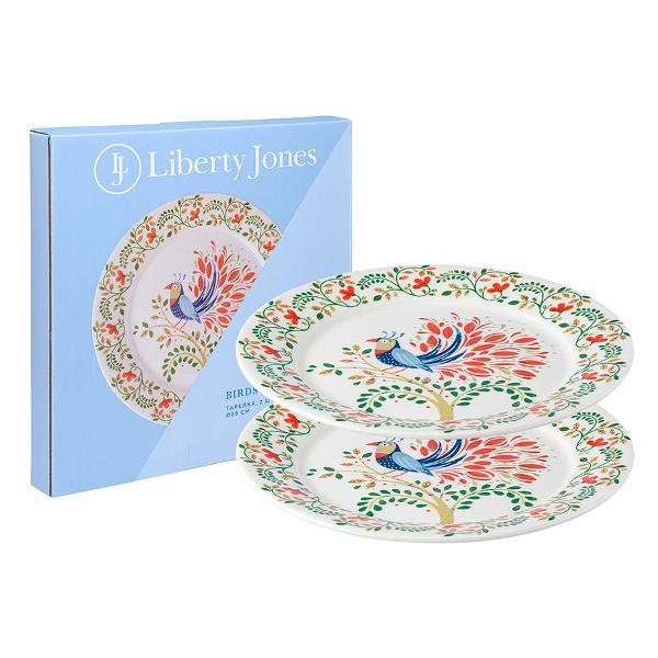Изображение товара Набор тарелок Liberty Jones Fantail Bird из коллекции Birds of Paradise в подарочной упаковке, 28 см, 2 шт.