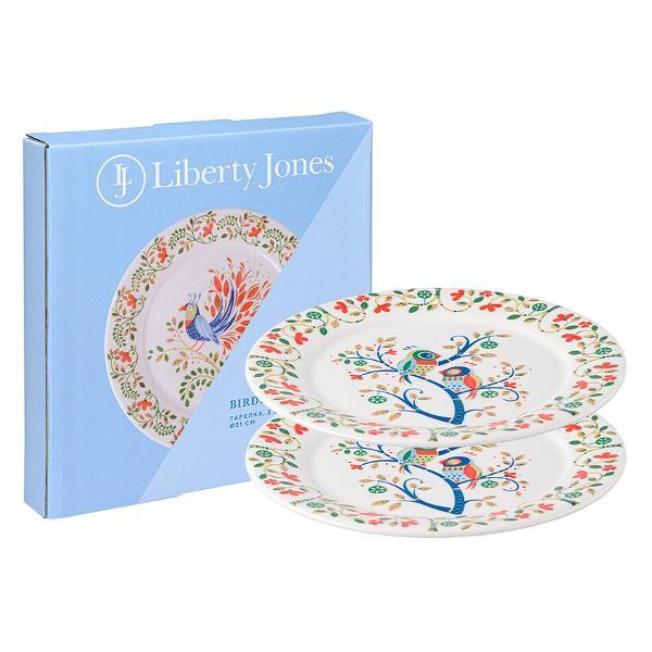 Изображение товара Набор тарелок Liberty Jones Love Birds из коллекции Birds of Paradise в подарочной упаковке, 21 см, 2 шт.