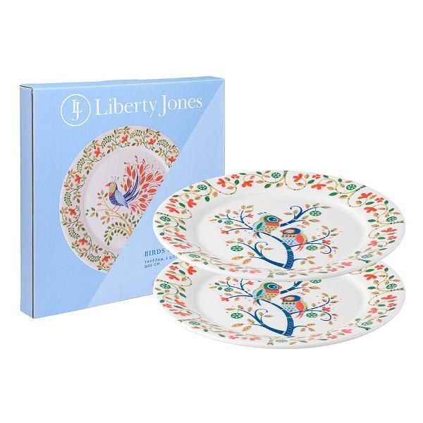 Изображение товара Набор тарелок Liberty Jones Love Birds из коллекции Birds of Paradise в подарочной упаковке, 28 см, 2 шт.