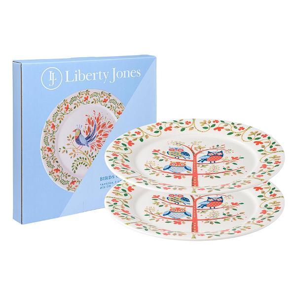 Изображение товара Набор тарелок Liberty Jones Owl из коллекции Birds of Paradise в подарочной упаковке, 28 см, 2 шт.