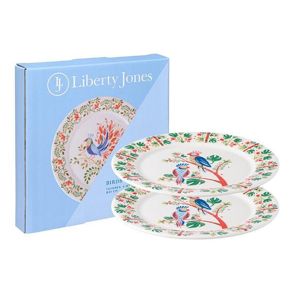 Изображение товара Набор тарелок Liberty Jones Parrot из коллекции Birds of Paradise в подарочной упаковке, 21 см, 2 шт.