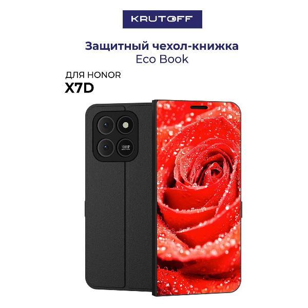 Изображение товара Чехол для смартфона, телефона Krutoff для Honor X7d Роза (черный)