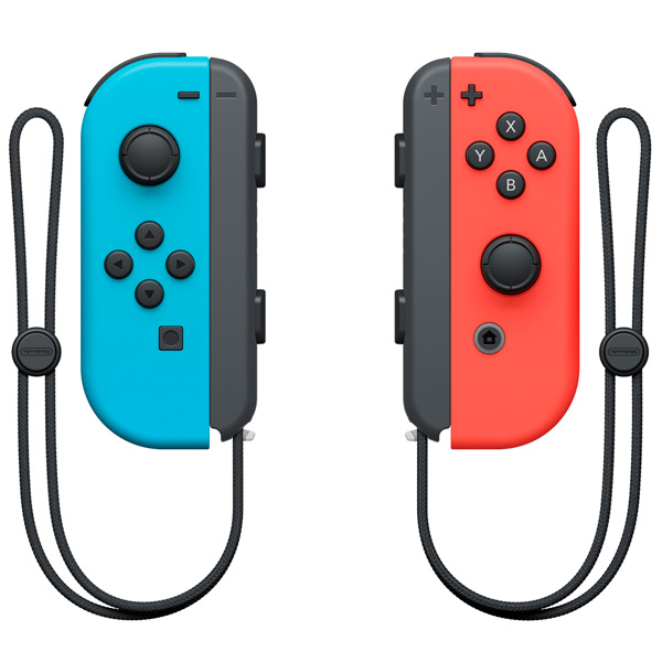 Аксессуар для игровой приставки Nintendo Switch - 2 контроллера Joy-Con неон-красный/синий