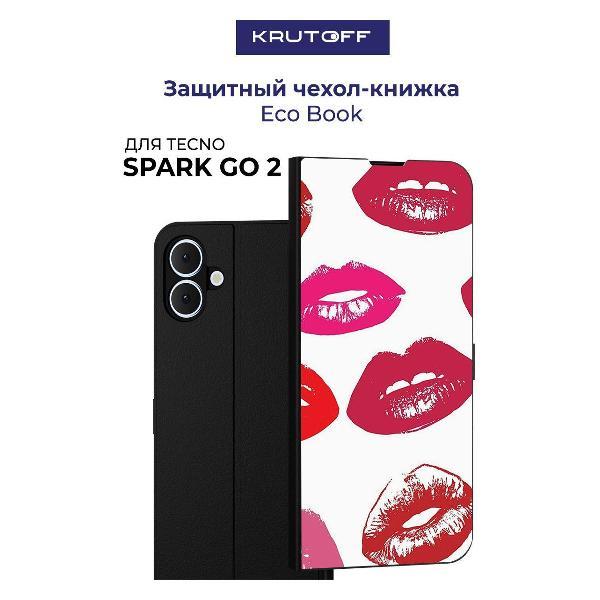 Изображение товара Чехол для смартфона, телефона Krutoff TECNO Spark Go 2 Губы паттерн 2