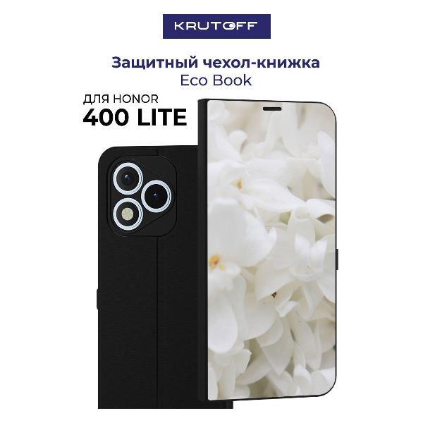 Изображение товара Чехол для смартфона Krutoff Honor 400 Lite Белые лилии Black Изображение товара Чехол для смартфона Krutoff Honor 400 Lite Белые лилии Black