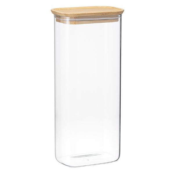 Изображение товара Емкость для хранения Smart Solutions прямоугольная Glass Bamboo, 2 л