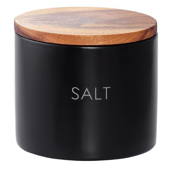 Изображение товара Емкость для хранения Smart Solutions керамическая для хранения соли, 400 мл, черная