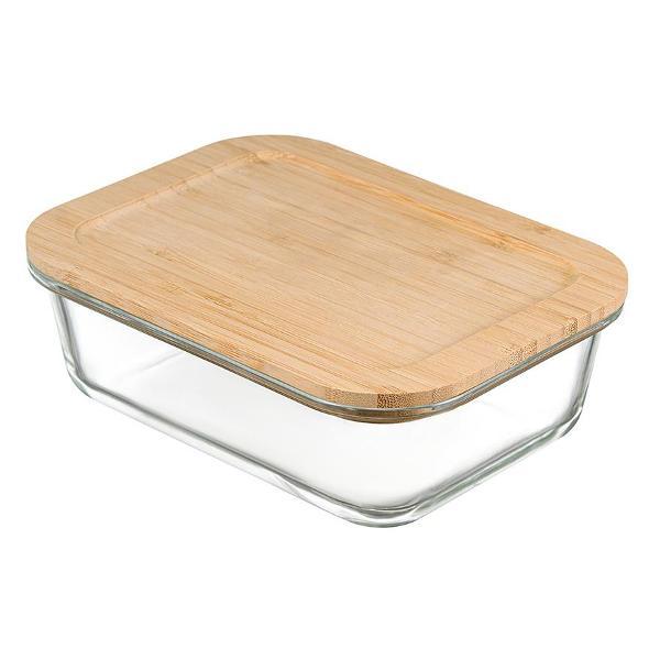 Изображение товара Емкость для хранения Smart Solutions и запекания Eco Store с крышкой из бамбука, 1050 мл