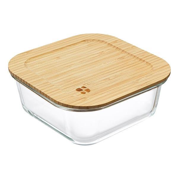 Изображение товара Емкость для хранения Smart Solutions и запекания Eco Store с крышкой из бамбука, 1100 мл
