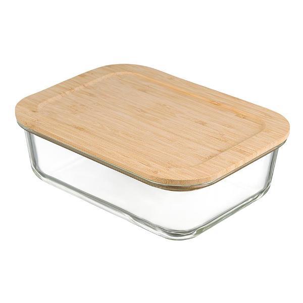 Изображение товара Емкость для хранения Smart Solutions и запекания Eco Store с крышкой из бамбука, 1520 мл