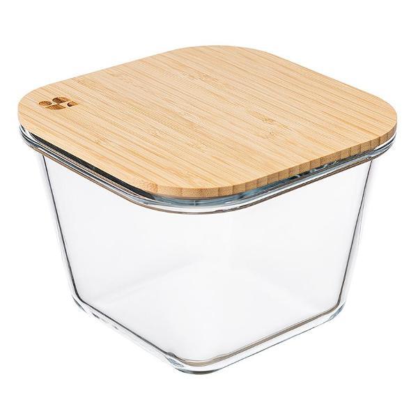 Изображение товара Емкость для хранения Smart Solutions и запекания квадратный Eco Store с крышкой из бамбука, 1,9 л