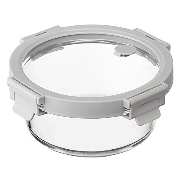 Изображение товара Емкость для хранения Smart Solutions и запекания круглый Click Glass, 650 мл, светло-серый