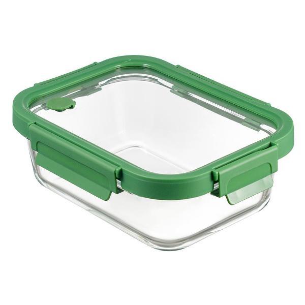 Изображение товара Емкость для хранения Smart Solutions и запекания прямоугольный Click Glass, 1 л, зеленый