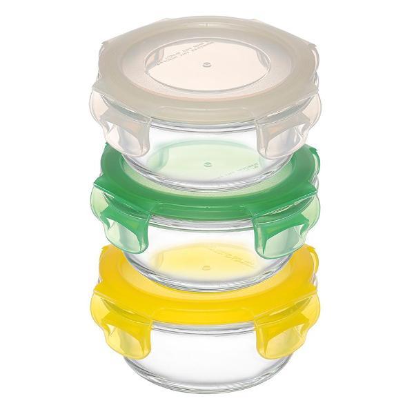 Изображение товара Емкость для хранения Smart Solutions круглые с крышками на защелках, 3 шт.