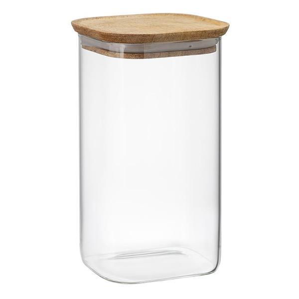 Изображение товара Емкость для хранения Smart Solutions квадратная Glass Acacia, 1,4 л