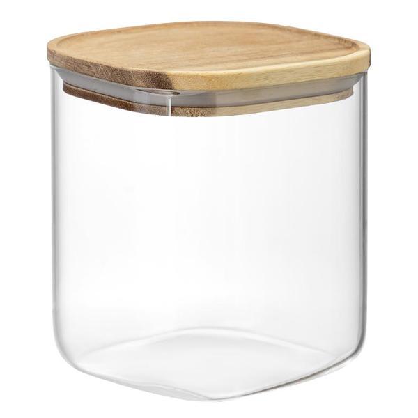 Изображение товара Емкость для хранения Smart Solutions квадратная Glass Acacia, 1,5 л