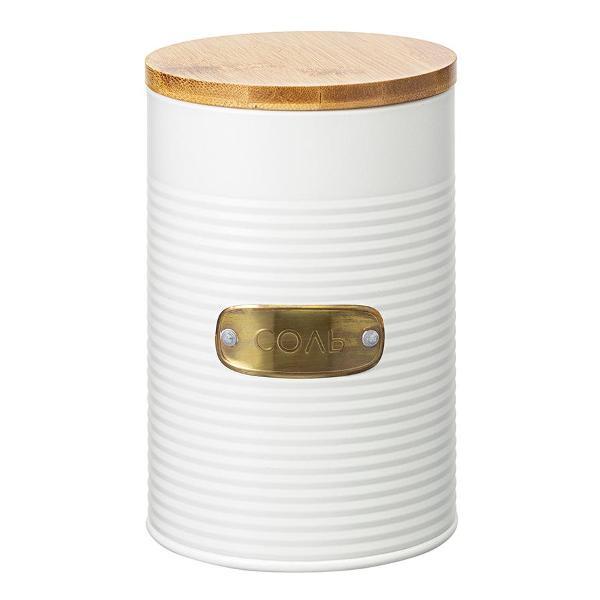 Изображение товара Емкость для хранения Smart Solutions соли Irmel, 1,3 л, молочная