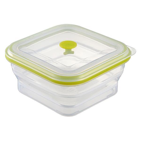 Изображение товара Емкость для хранения Smart Solutions для переноски силиконовый квадратный складной Silikobox, 900 мл, зеленый