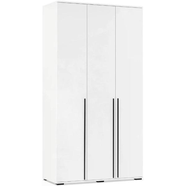 Изображение товара Шкаф распашной МИФ Мебель Современный 3-х ств.1200 Белый/Белый глянец холодный