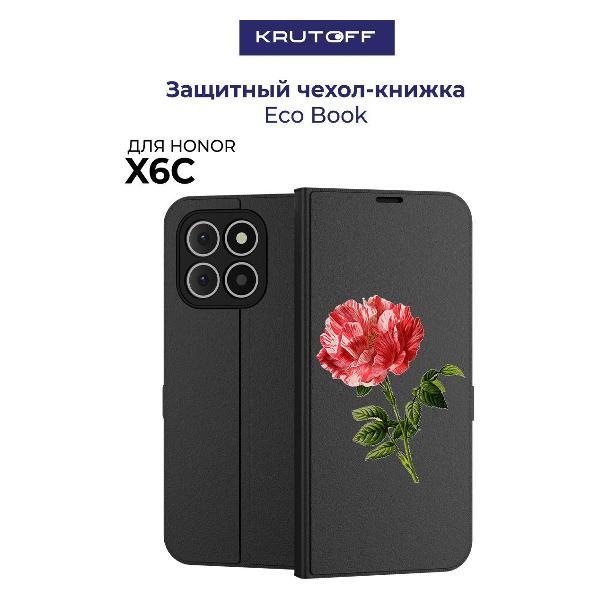 Изображение товара Чехол для смартфона, телефона Krutoff Honor X6с Рисованная роза (черный)