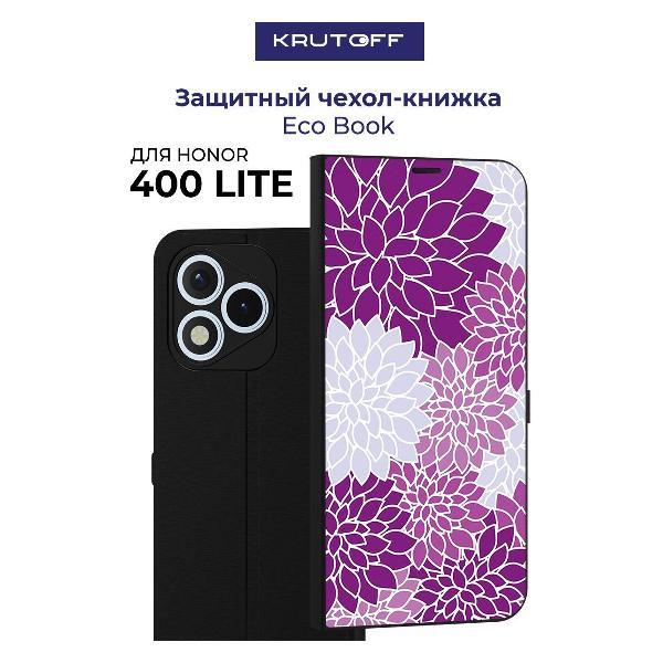 Изображение товара Чехол для смартфона, телефона Krutoff Honor 400 Lite Цветочный паттерн 2 (черный)