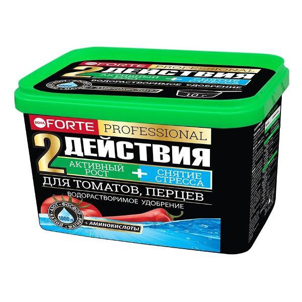 Изображение товара Удобрение Bona Forte Водорастворимое для томатов, перцев, ведро 500 г 00304500