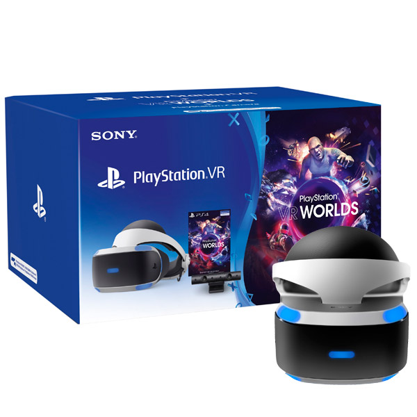 Аксессуар для игровой консоли PlayStation 4 Шлем VR и камера + ваучер на загрузку VR Worlds