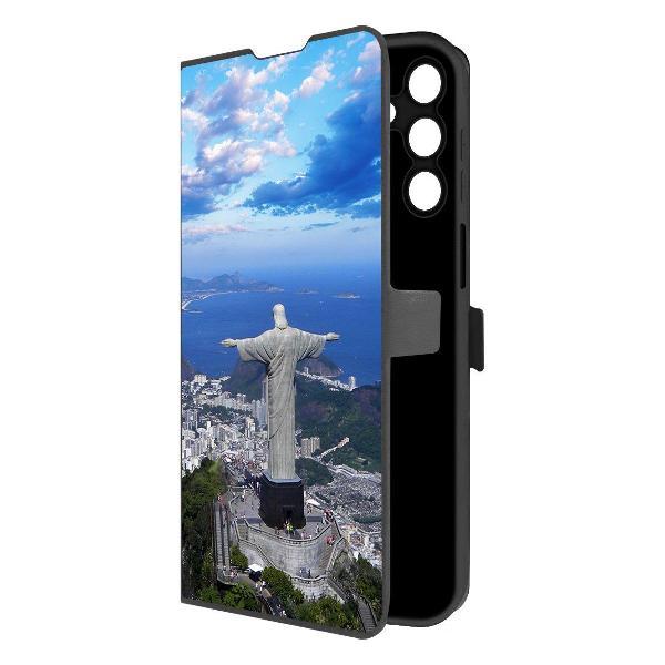 Изображение товара Чехол для смартфона, телефона Krutoff Samsung Galaxy M15 Бразилия, Статуя Христа (черный)