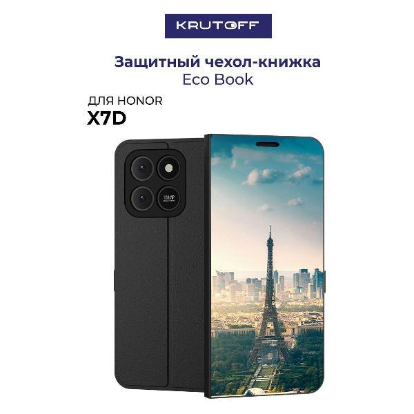 Изображение товара Чехол для смартфона, телефона Krutoff Honor X7d Франция, Эйфелева Башня (черный)