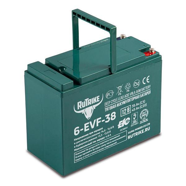 Изображение товара Тяговая аккумуляторная батарея Rutrike 6-EVF-38 (12V38A/H C3)
