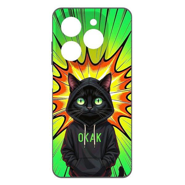 Изображение товара Чехол для смартфона, телефона Krutoff Soft Case Окак для TECNO Spark 20 Pro черный