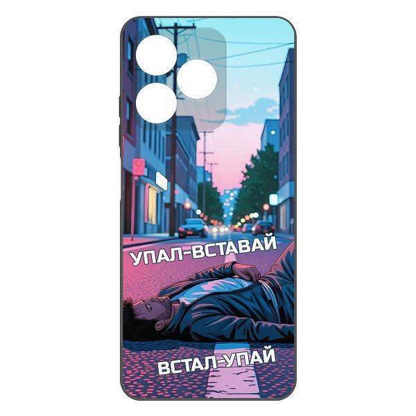 Изображение товара Чехол для смартфона, телефона Krutoff Soft Case Упал-вставай для Realme C53 черный