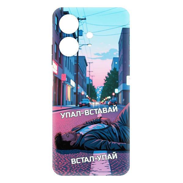 Изображение товара Чехол для смартфона, телефона Krutoff Soft Case Упал-вставай для Realme Note 60 черный